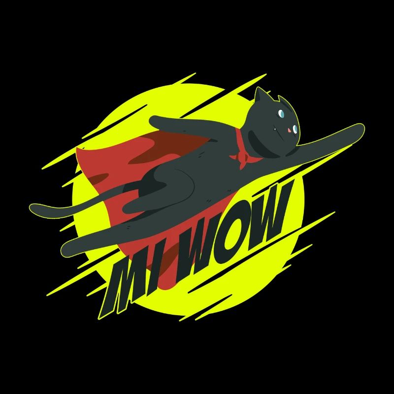 MI WOW super-héros chat volant