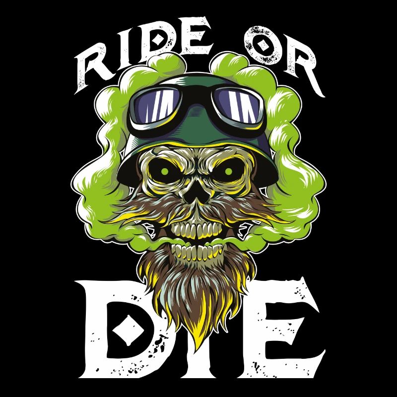 biker skull ride or die