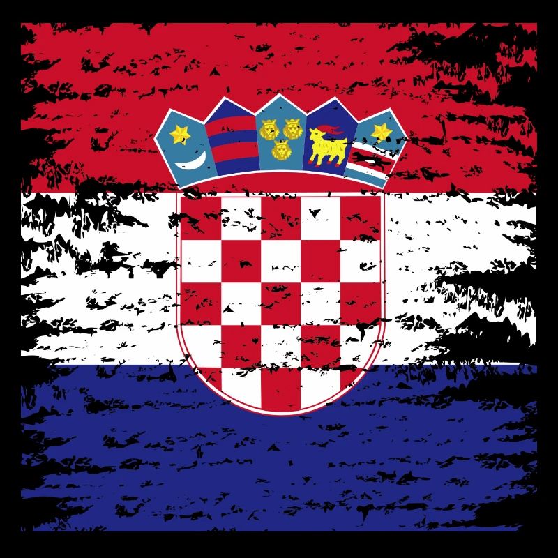 Drapeau Croate Authentique Écusson