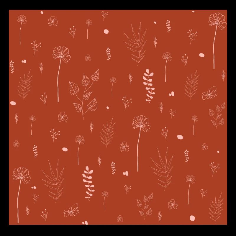 Wild Botanical Pattern Terracotta Edition
