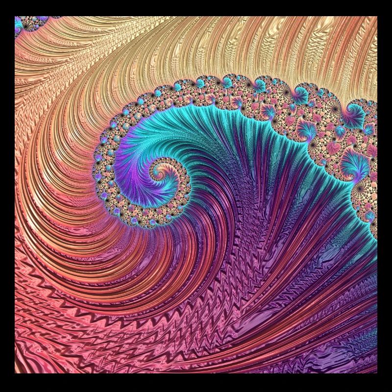Fibonacci spiral fractal pattern math nature