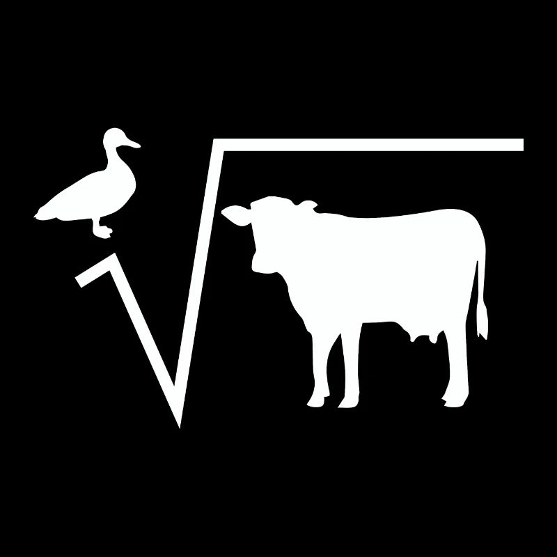 Math duck root from cow math teacher gift idea
