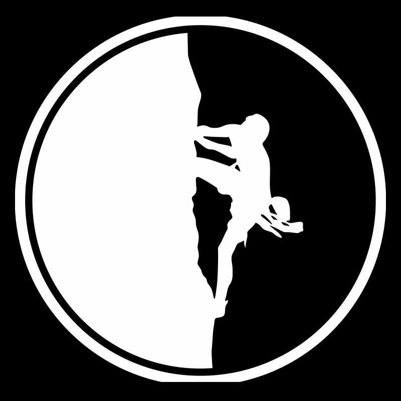 klettern bergsteigen silhouette kreis climbing