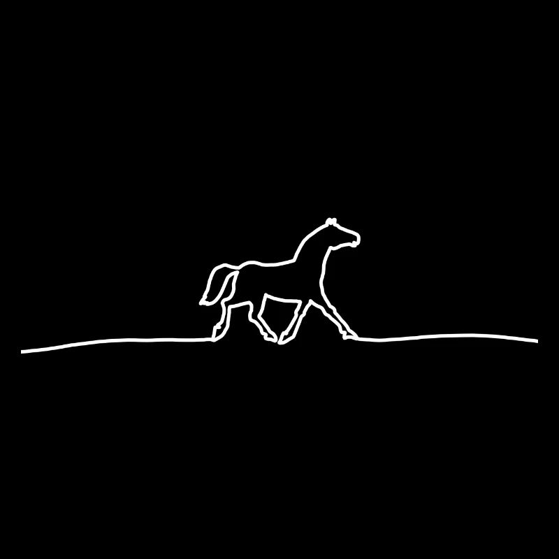 doux cheval - Lignes abstraite cheval idée cadeau