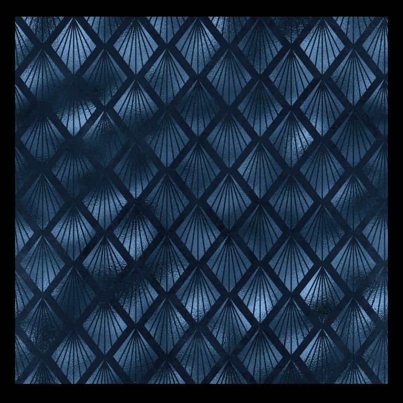 Blue Art Deco Pattern