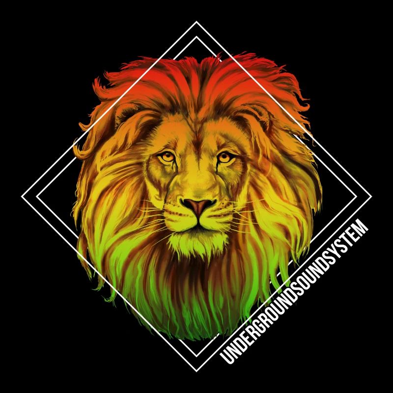 Rainbow Lion Diamond Pattern