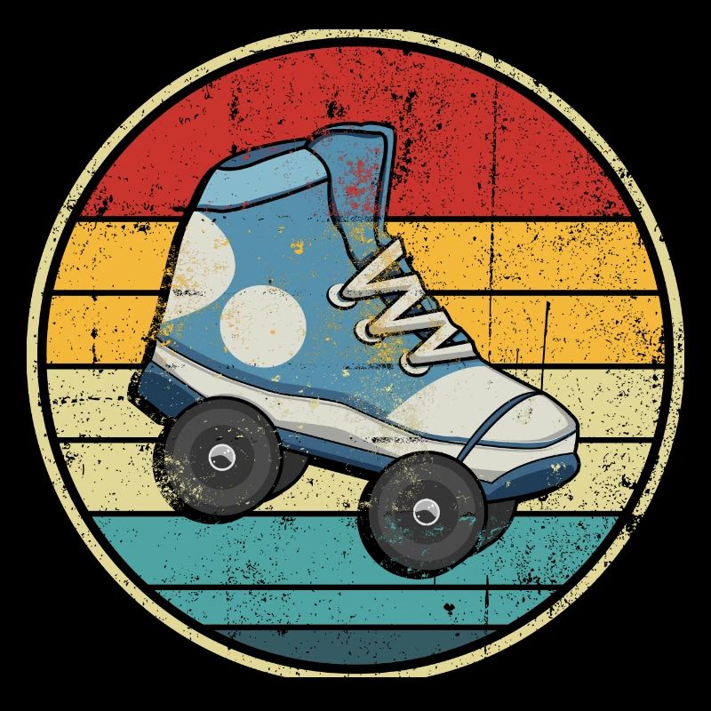 Retro Sunset Roller Skate Circle