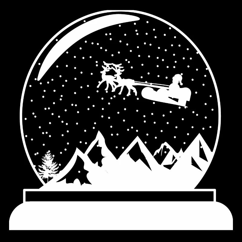 Schneekugel Weihnachtskugel Design