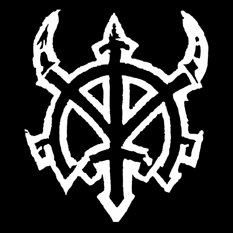 Symbol vikings avec corne, blanc