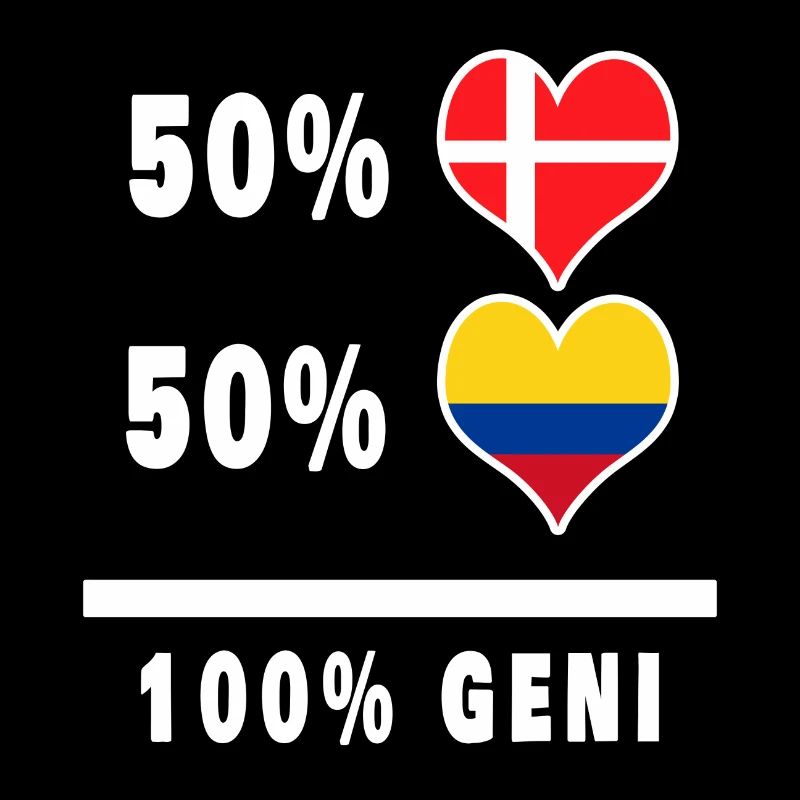 Colombie et Danemark 100% drapeau de génie