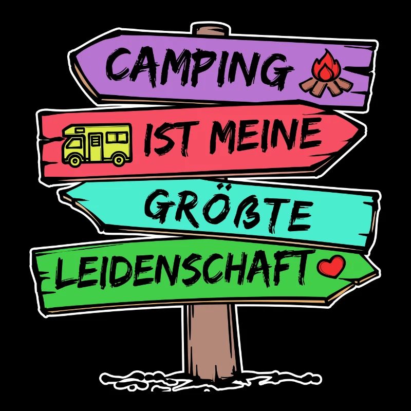 Camping Statement Wanderlust Wanderer Herz Camper