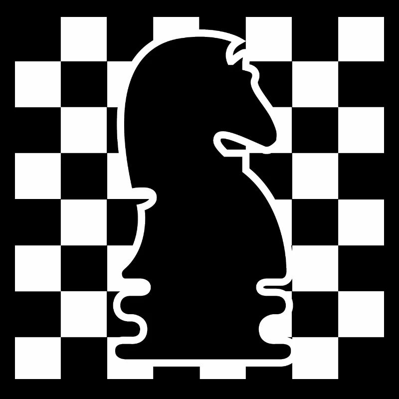Chess Horse Checkerboard Pattern Symbol Graphic Logo