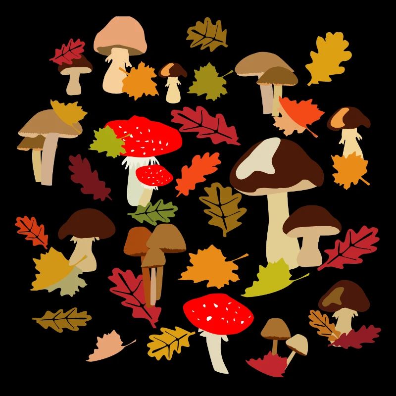 Autumn Forest Mushroom Pattern