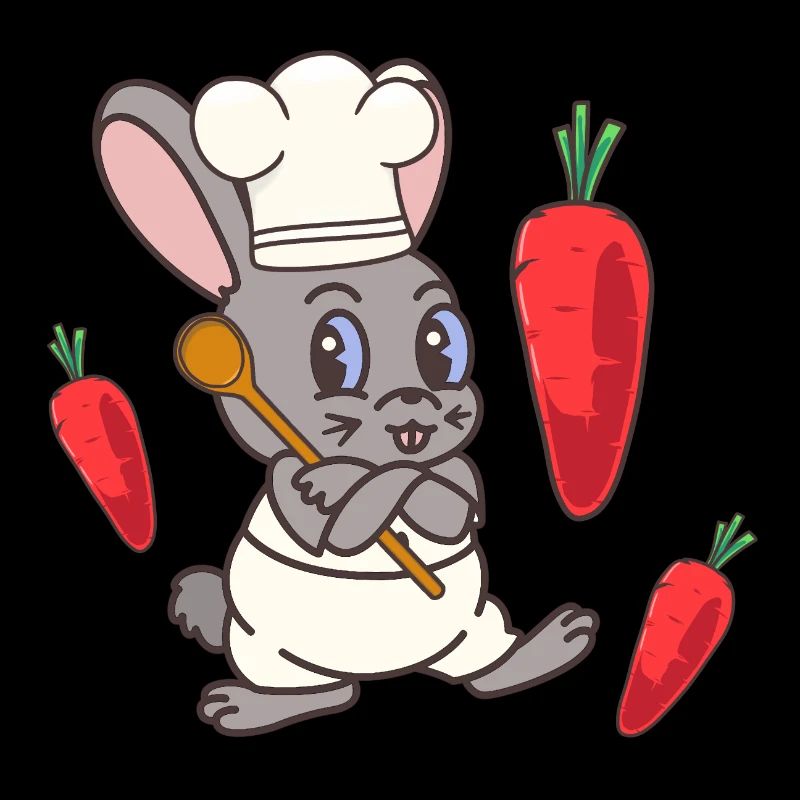 Rabbit Rabbit Turnips Kitchen Chef Cooks Cook