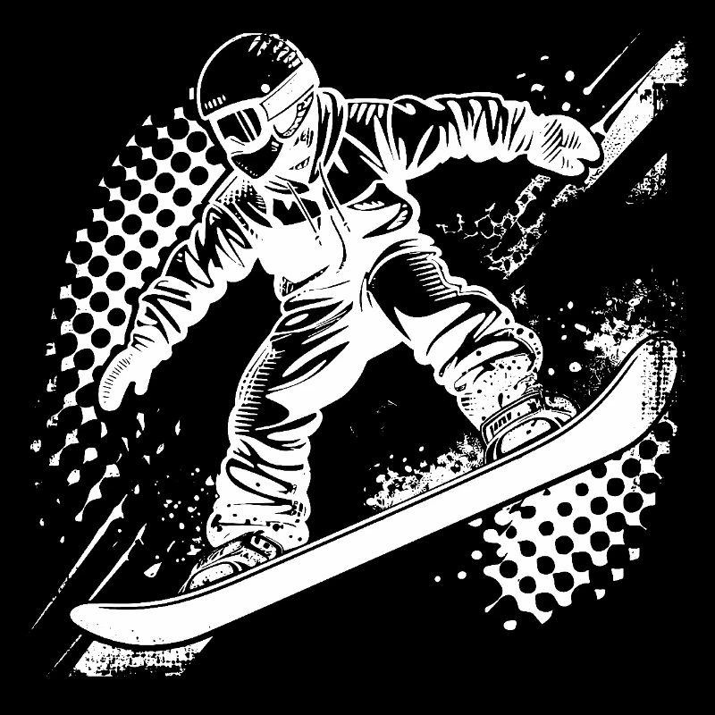 Snowboarder Zeichnung