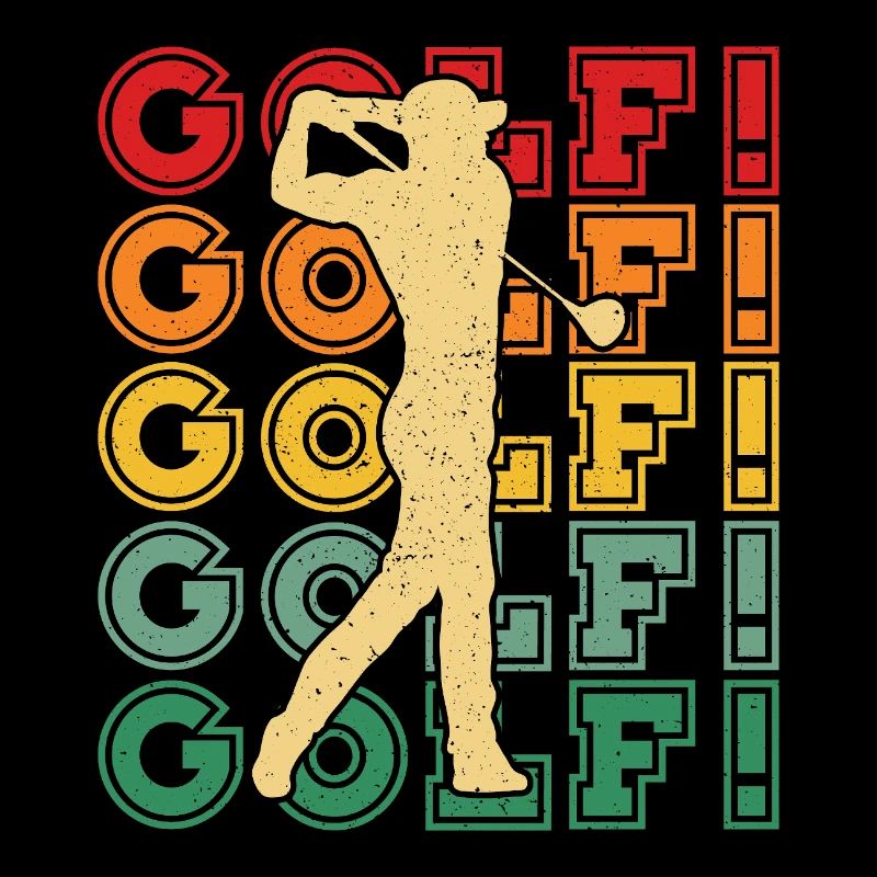 Golf Golfer Frauen Geschenk Golfschläger Retro
