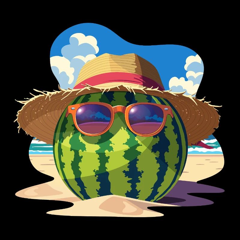 Wassermelone Sommer Coole Süße Am Strand