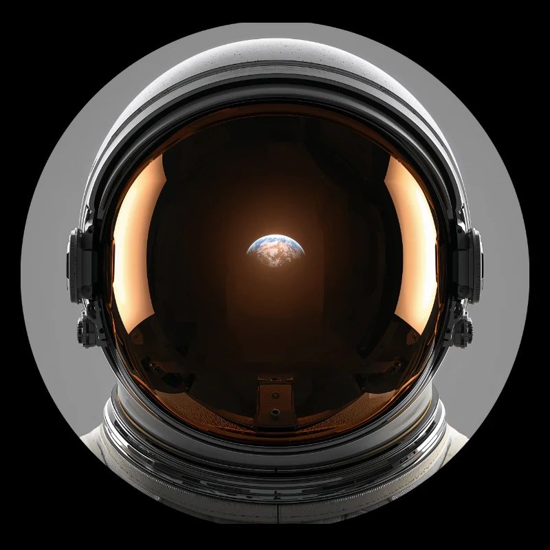 Vue de la Terre en combinaison spatiale
