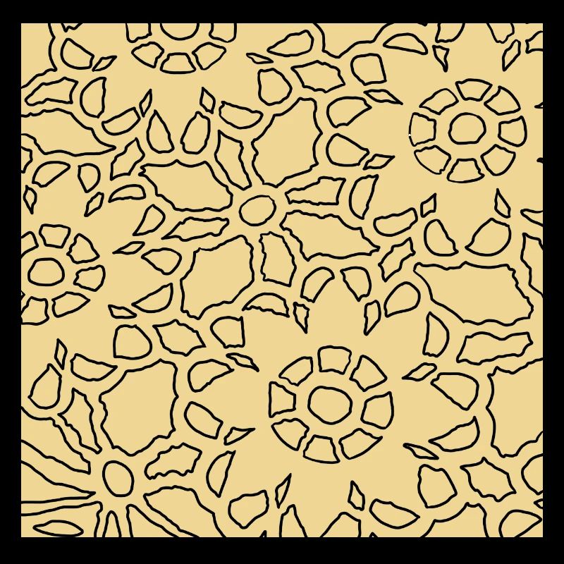 Geometric floral pattern for embroidery fabrics