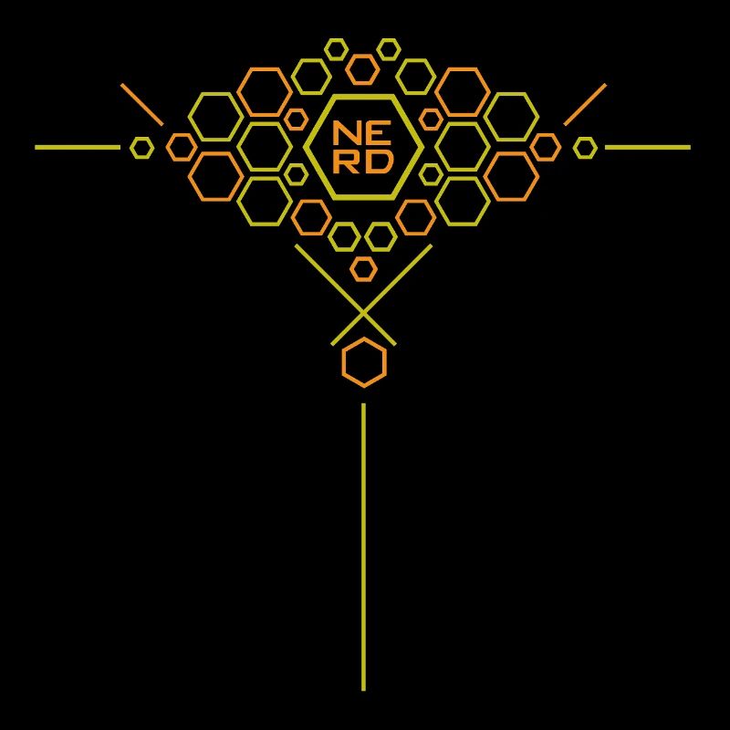 Nerd Hex Muster Gradient