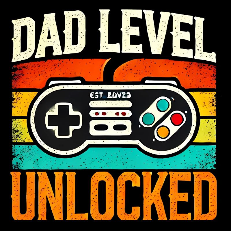 Dad Level Unlocked Retro Controller, Fathers 