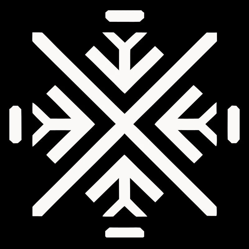 Sleek geometric flake