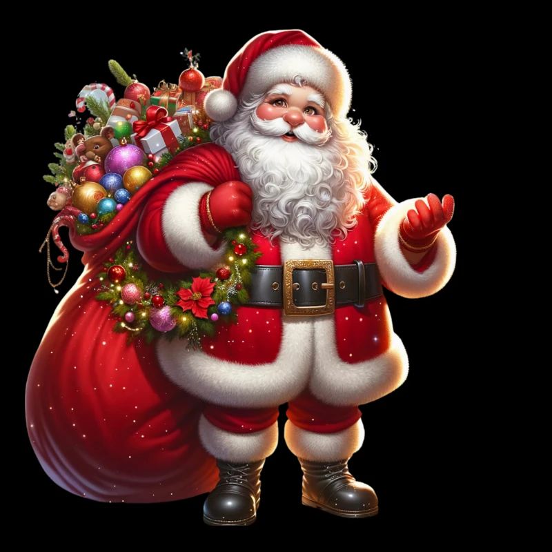 Weihnachtsmann mit Geschenksäckchen