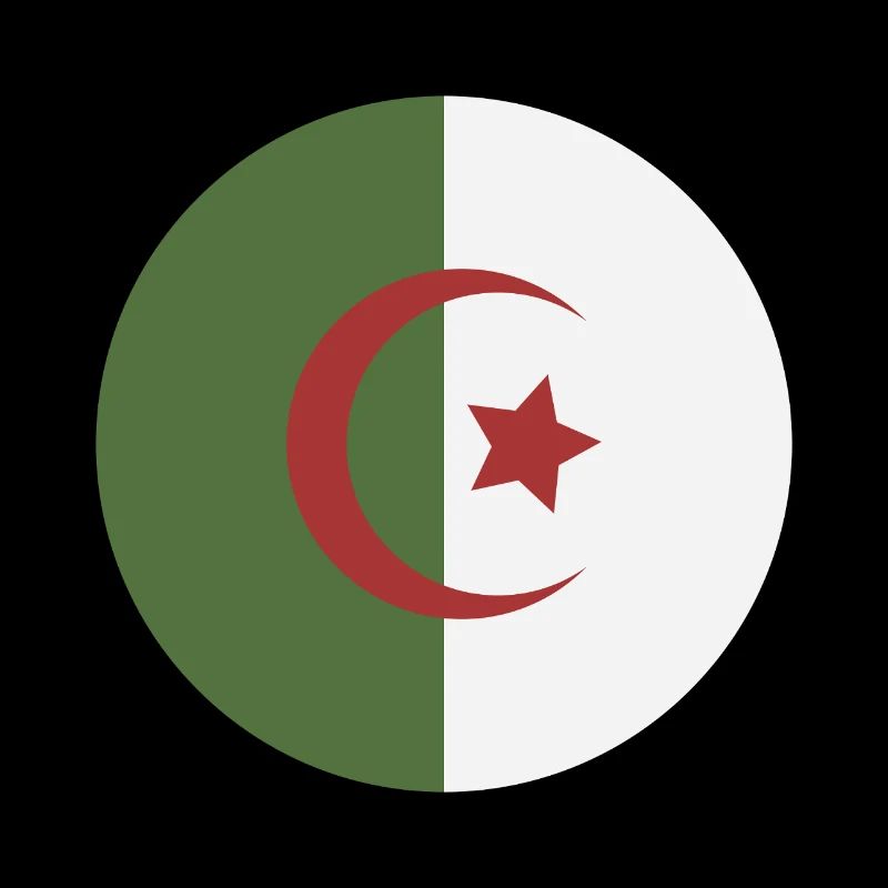 Drapeau rond d’Algérie