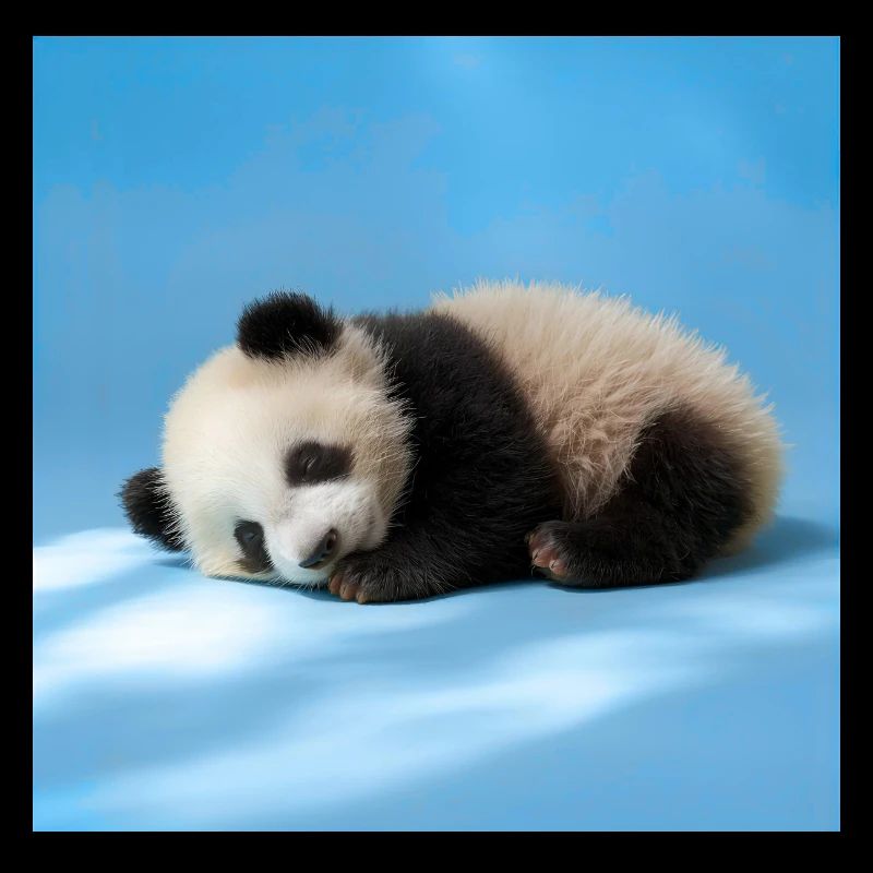 Blue Sleeping Panda