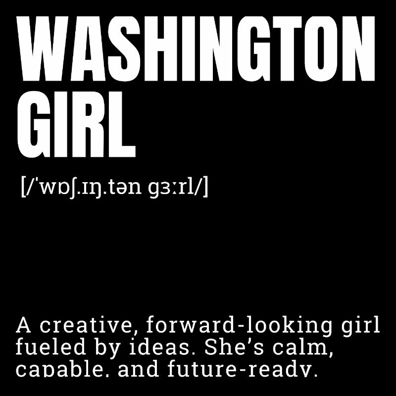 Portrait de la fille Washington Typographe