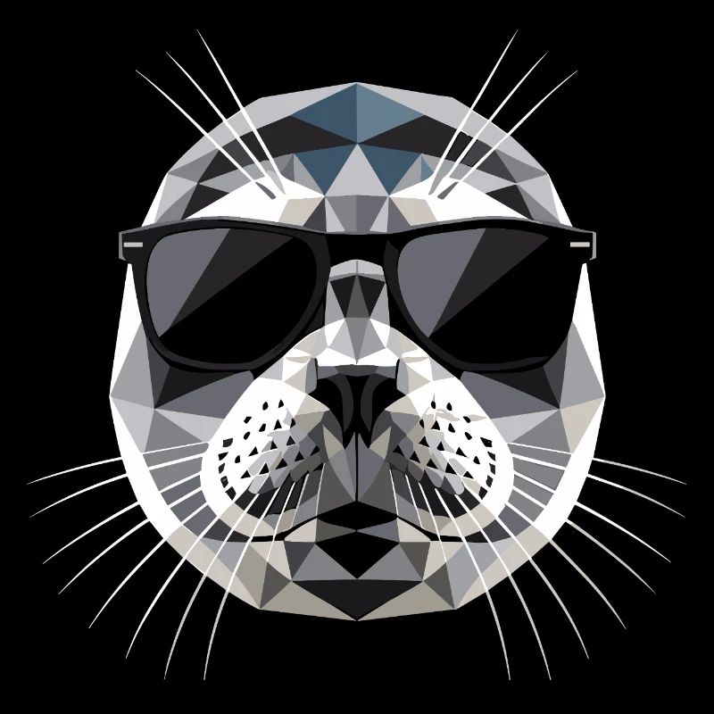 Sceller avec des lunettes de soleil, phoque morse mignons phoques