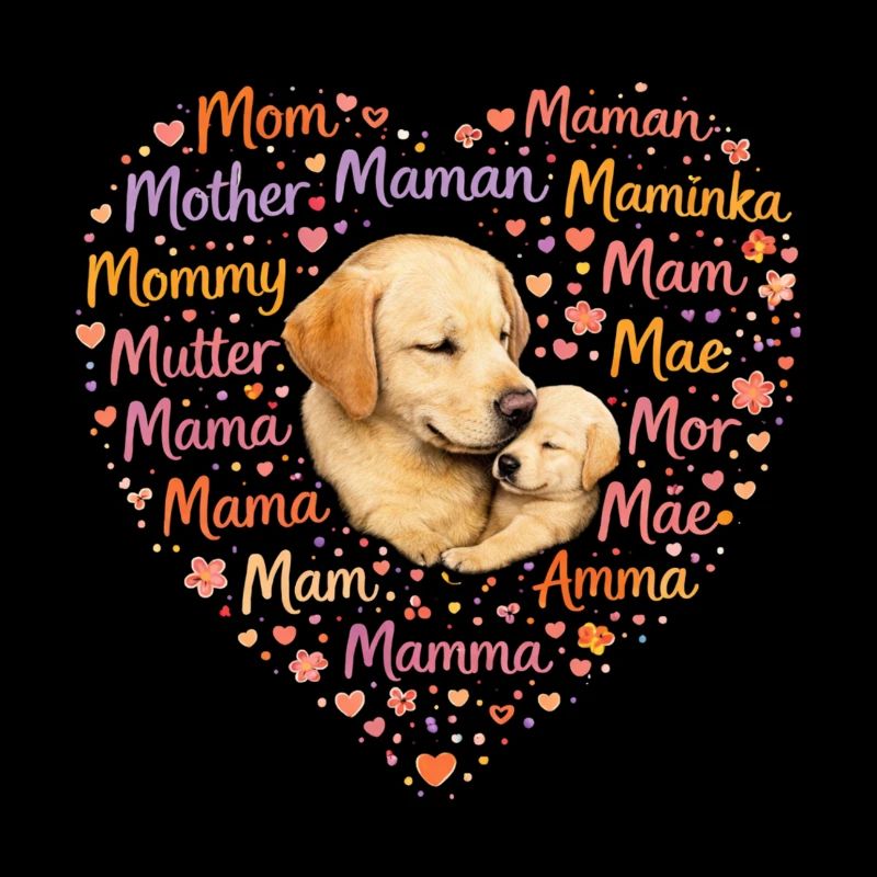 Labrador Mama Herz – Muttertag Geschenk