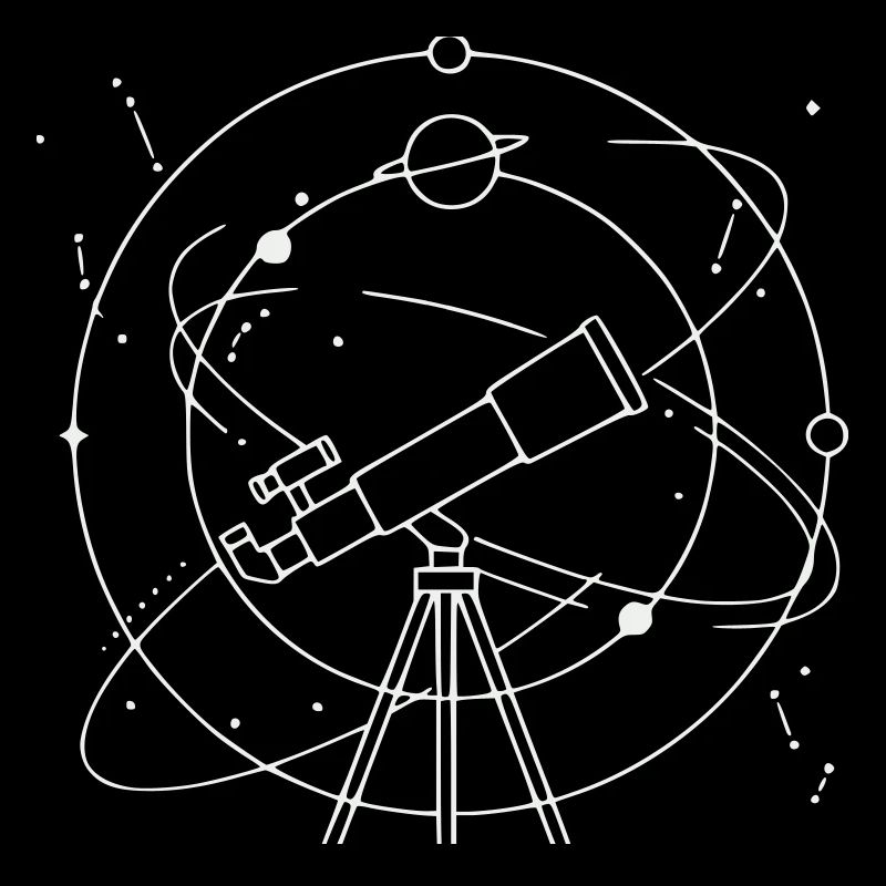 Constellation des planètes du système solaire du télescope