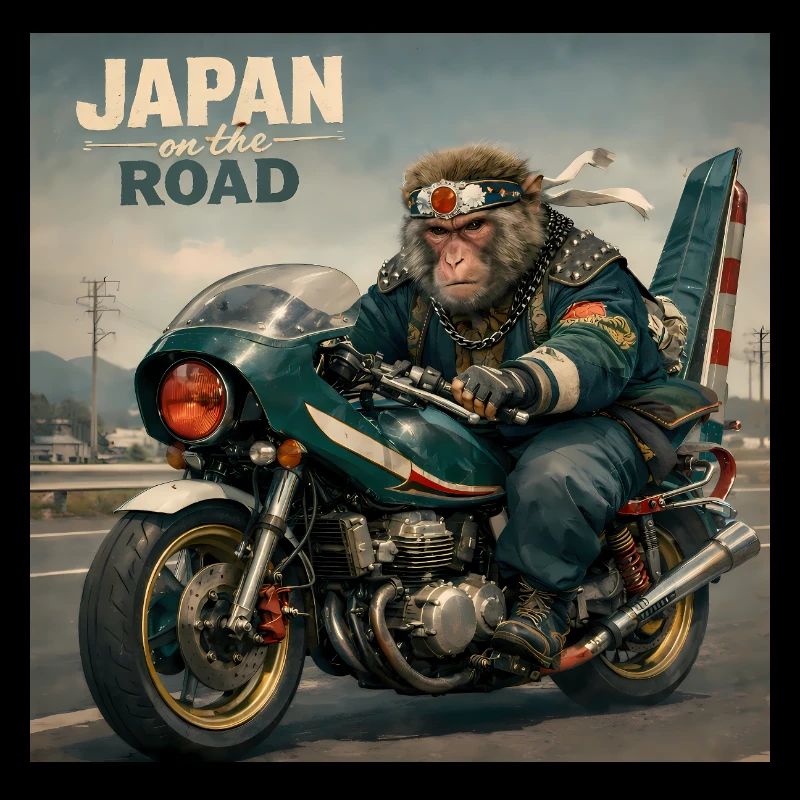 Japanese Bosozoku Monkey Biker