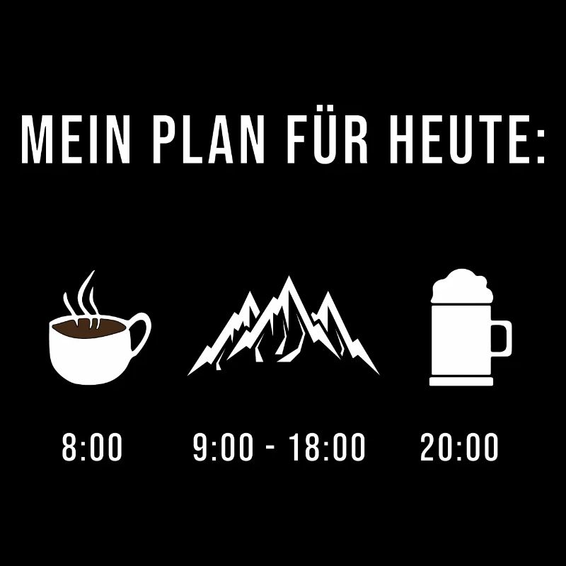 Wandern Wanderer Berge lustiger Spruch Kaffee Bier