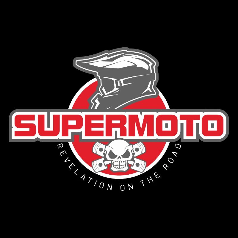 SUPER MOTO Monkey Helmet red
