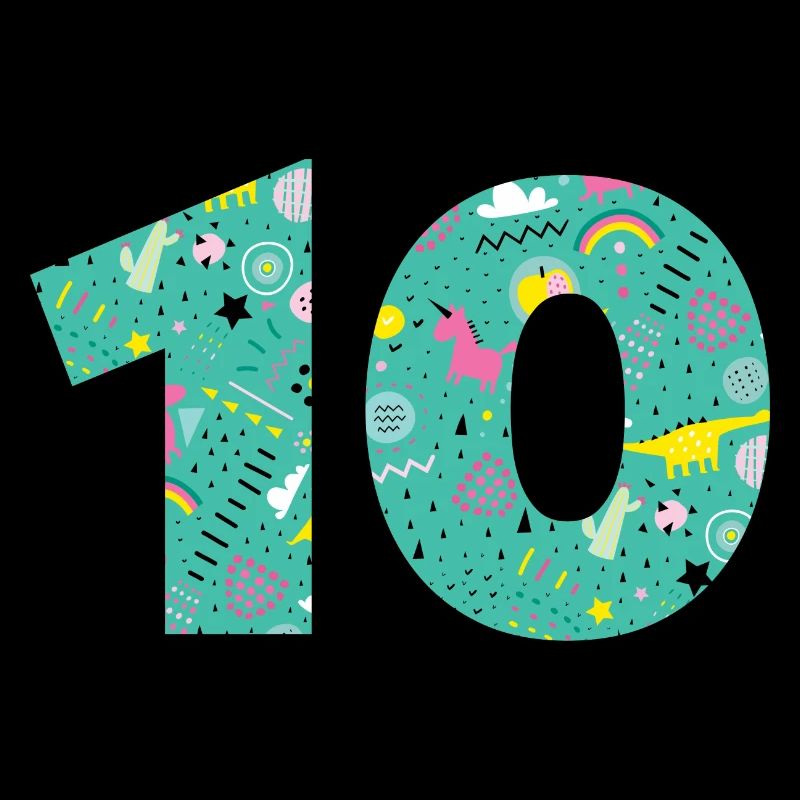 Personalized 10 Anniversary Number