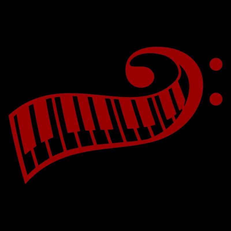 Touches de piano Touche de basse Clavier de symbole de basse