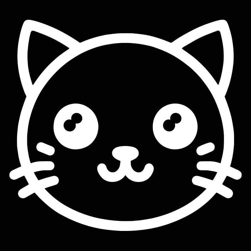 Tête de chat mignon Chat mignon