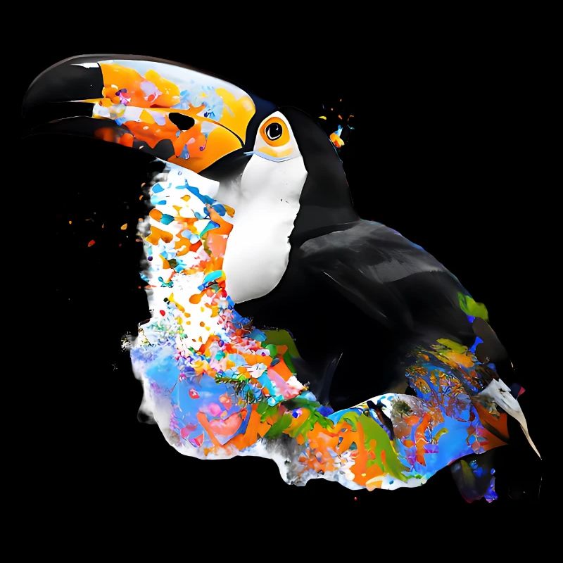 Illustration Toucan colorée