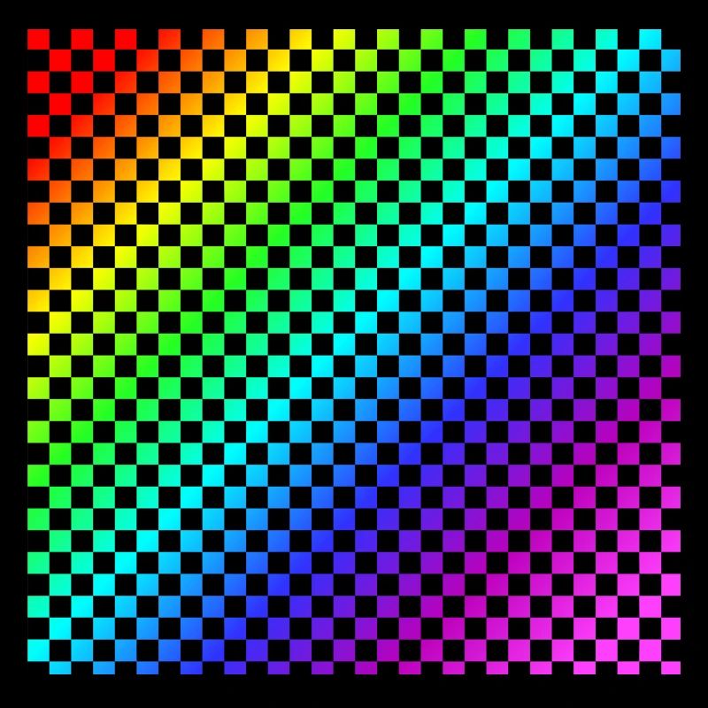 Checkerboard pattern colorful