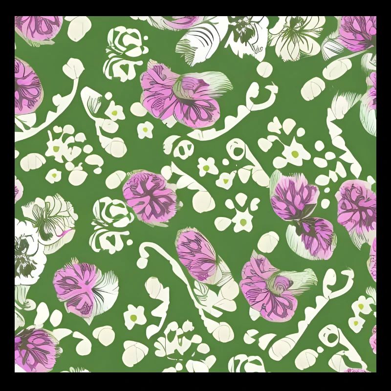 White and pink floral patterns