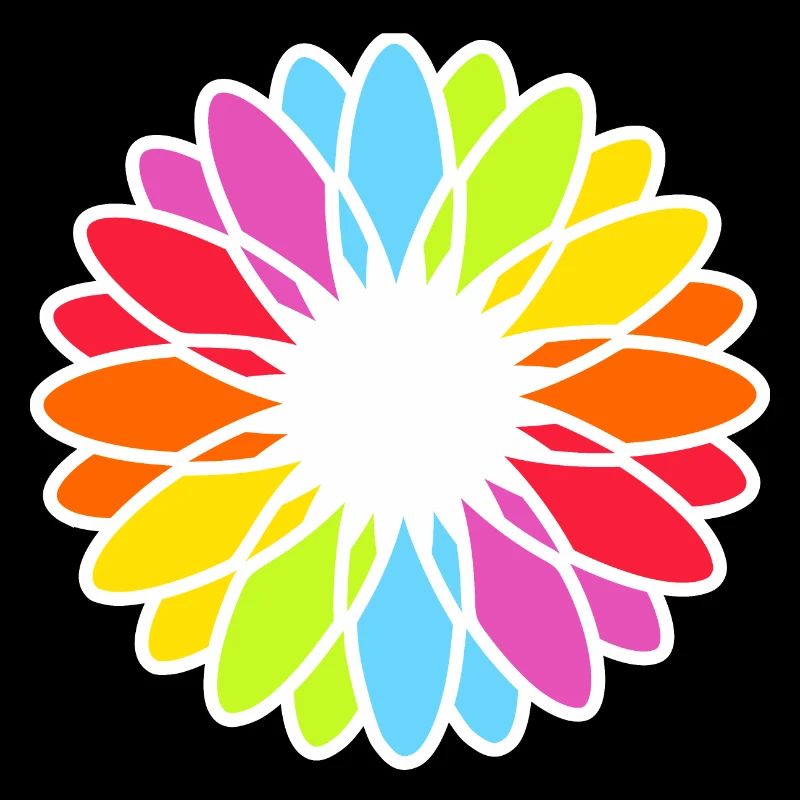 Regenbogen Blüte Mandala