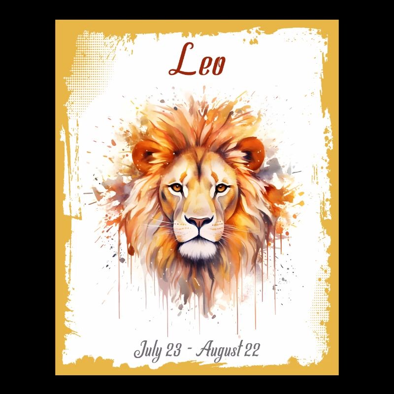 Sternzeichen in Aquarell: Löwe der Löwe