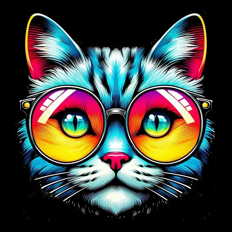 Chat avec des lunettes de soleil