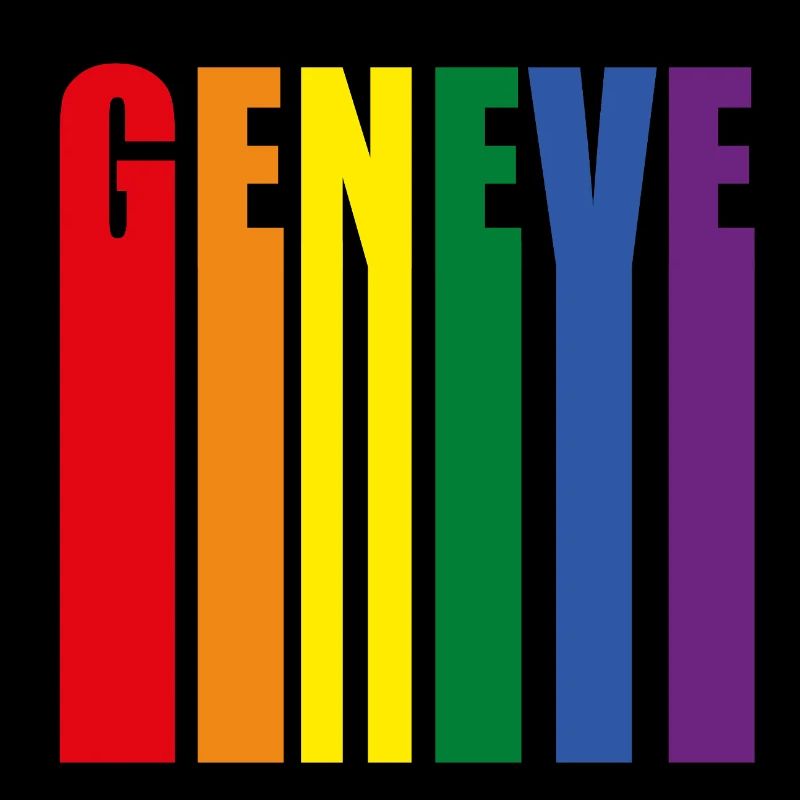 Conception de mot GENEVE coloré