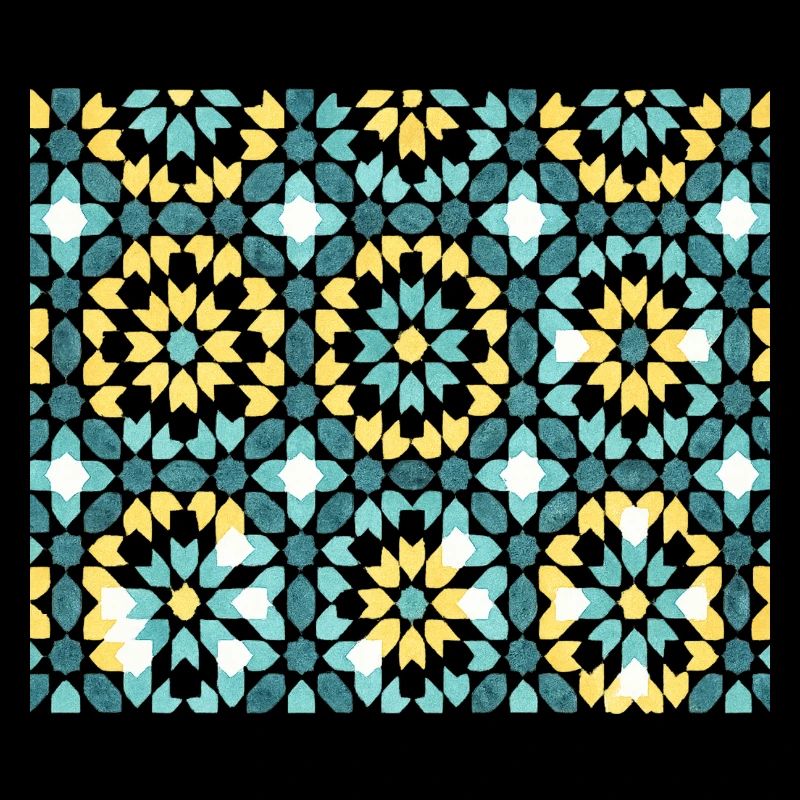 Persian Tile Pattern – Blue & Gold