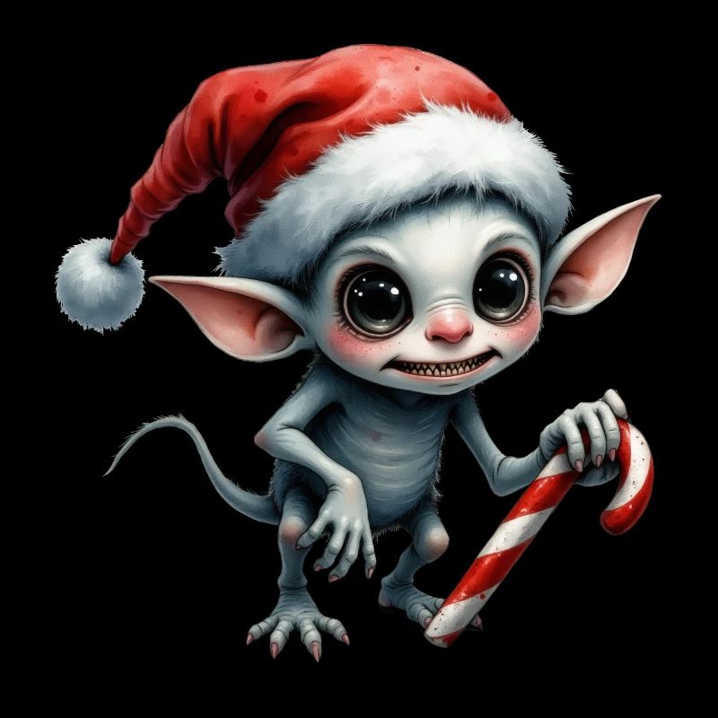 Elfe de Noël avec canne