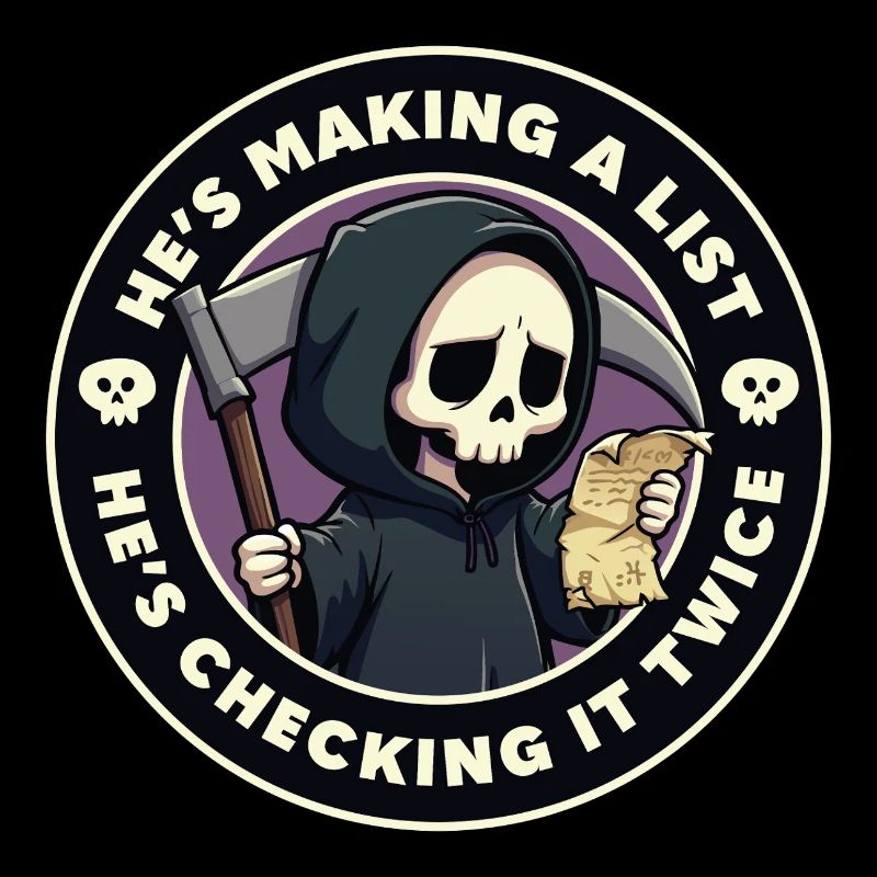 He's making a list, He's checking it twice