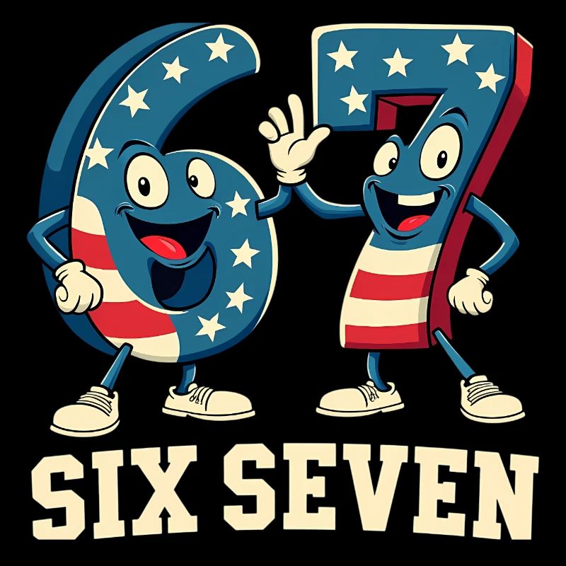 US Flag 67 Memes Six Seven